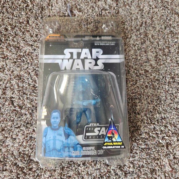 Star Wars Holographic Clone Commander Cody Figure - Brand new w/ protector - Picture 3 of 5